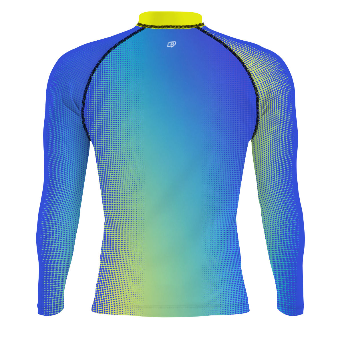 Fade Lagoon Men's Surf UPF50+ Long Sleeve Rash Guard, view 2