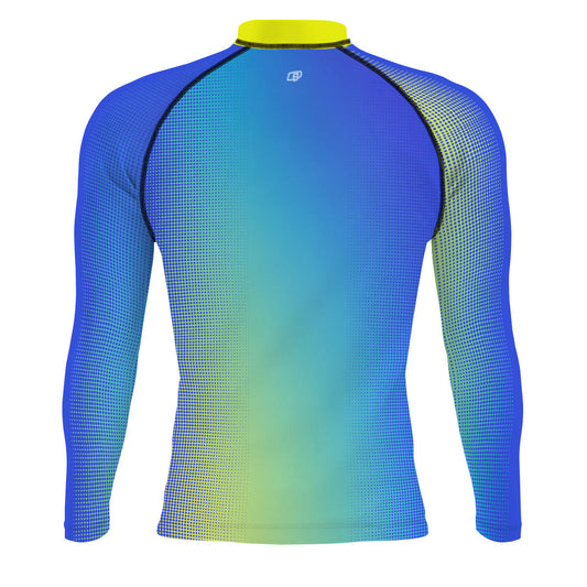 Fade Lagoon Men's Surf UPF50+ Long Sleeve Rash Guard, view 2