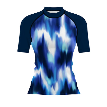 Marbled Movement - Women's Surf UPF50+ Short Sleeve Rash Guard