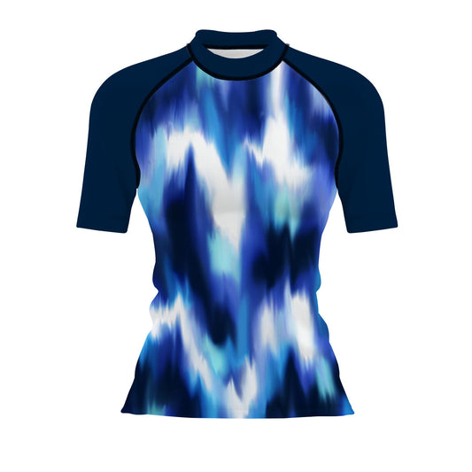 Marbled Movement Women's Surf UPF50+ Short Sleeve Rash Guard