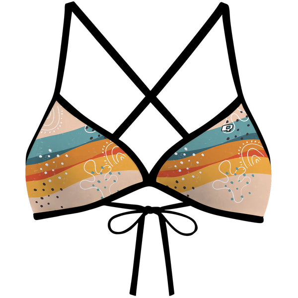 Sunset Stripes - Tieback Bikini Top