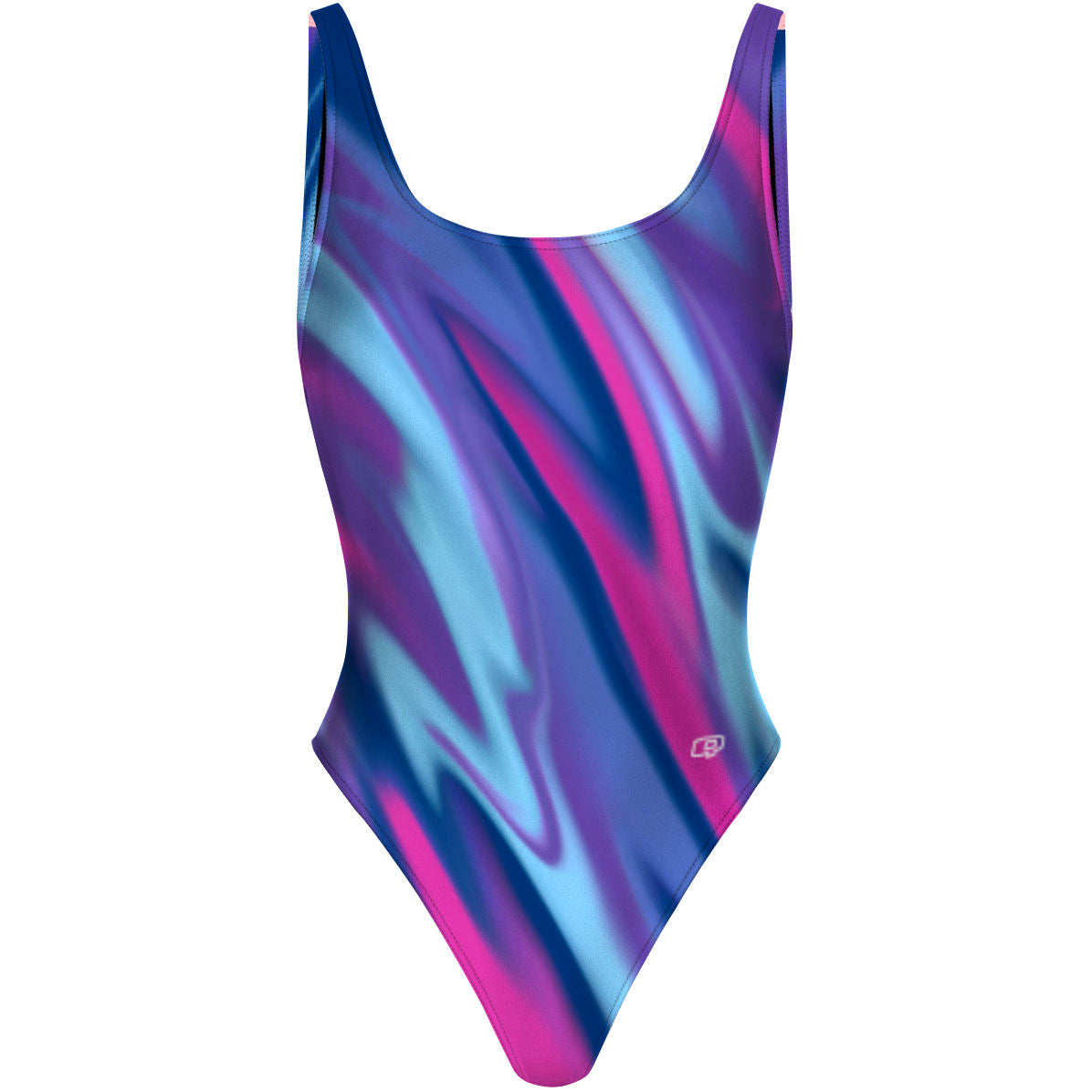 Amorphous Blur High Hip One Piece Swimsuit