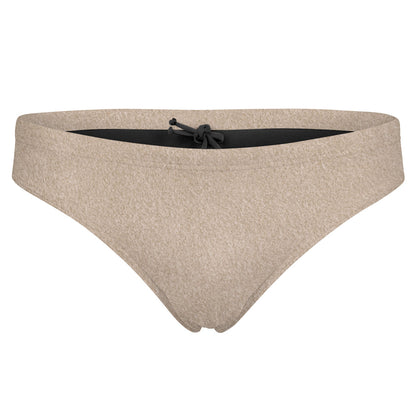 Beige Suede - Bandeau Bikini Bottom