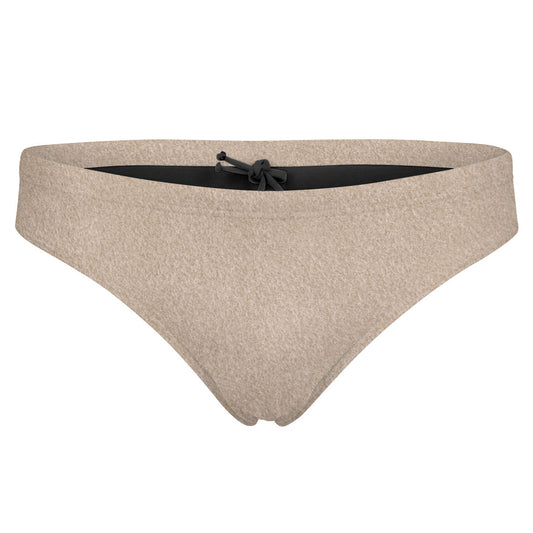 Beige Suede - Bandeau Bikini Bottom