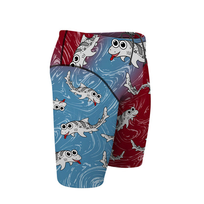 Sharkie Atlas Maroon Bluesteel Maroon Light (Ankit) - Atlas Jammer Swimsuit
