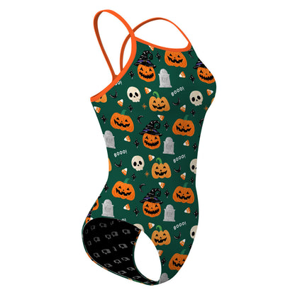 Pumpkin garden - Skinny Strap Swimsuit