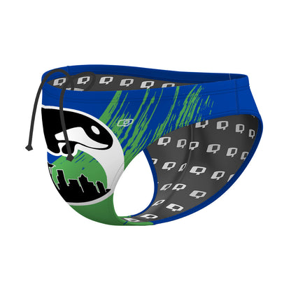 Blue green - Waterpolo Brief Swimsuit