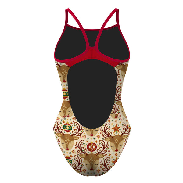 Reindeer Magic - Skinny Strap Swimsuit