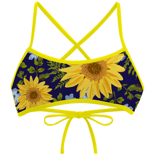 Blue Sunflower -  Ciara Tieback Bikini Top