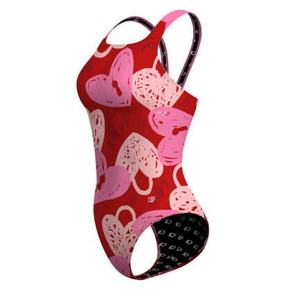 Heart lock - Classic Strap Swimsuit