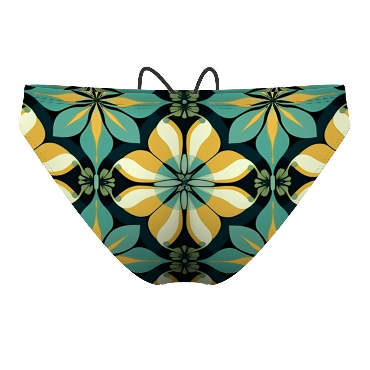 Geometric Flowers 37 - Waterpolo Brief Swimsuit