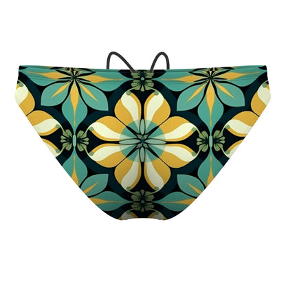 Geometric Flowers 37 - Waterpolo Brief Swimsuit