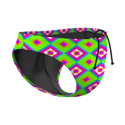 Geometric Neon 28 - Waterpolo Brief Swimsuit