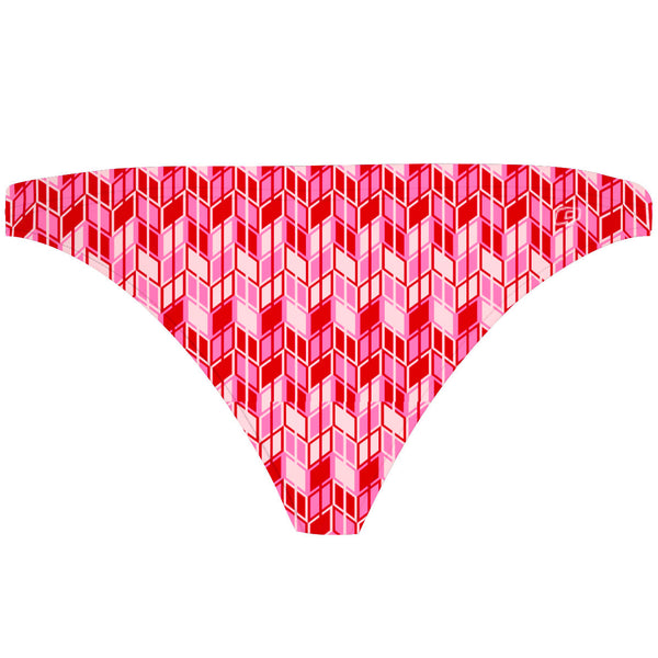 Red Ikat Tieback Bikini Bottom, view 2