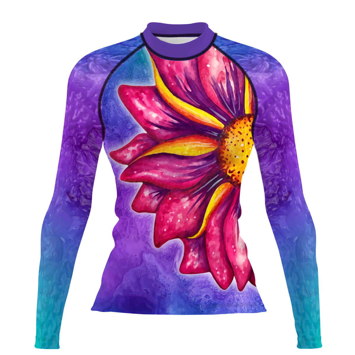 Floating Flower - Women's Surf UPF50+ Long Sleeve Rash Guard