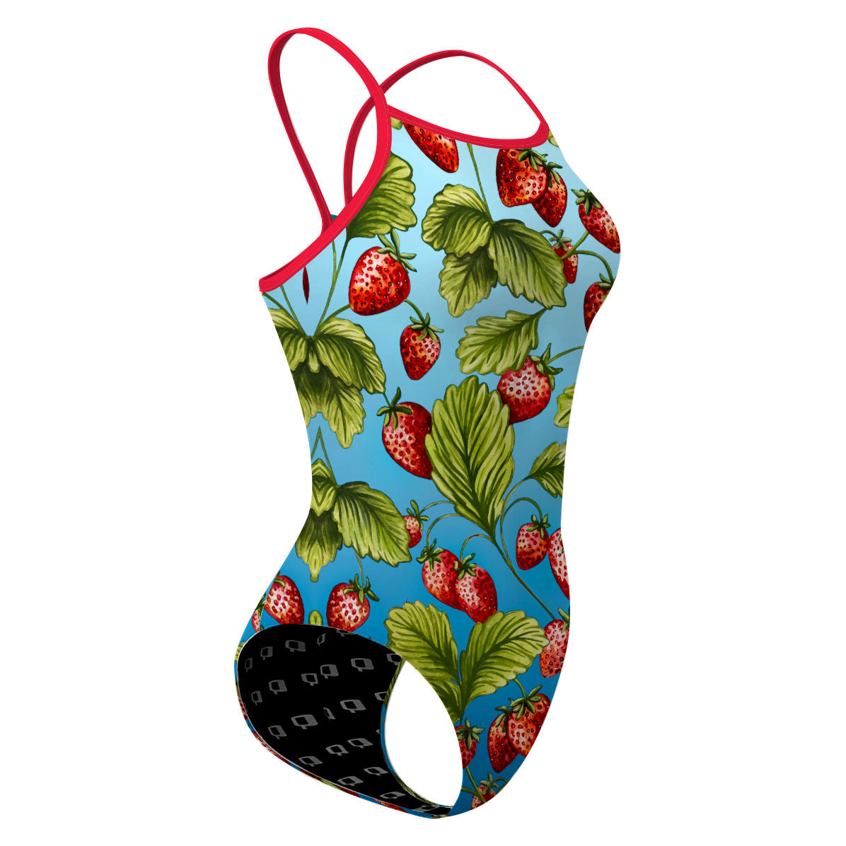 Strawberry Water - Skinny Strap Swimsuit