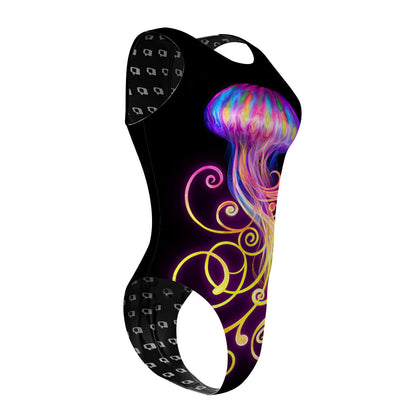 Jellyfish Flow - Women's Waterpolo Swimsuit Cheeky Cut