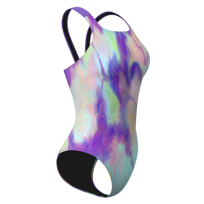 Bleeding Checks Classic Strap Swimsuit, view 3