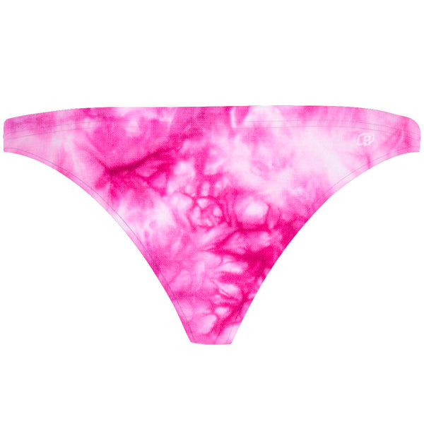 Tie Dye Pink Tieback Bikini Bottom