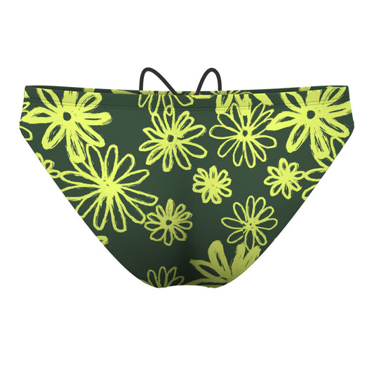 Neon Daisy Waterpolo Brief Swimsuit, view 2