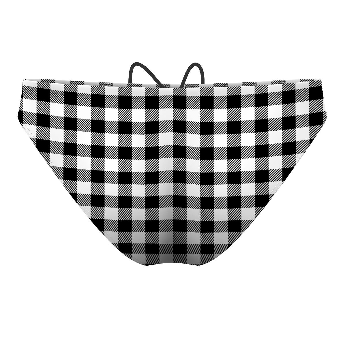 Tartan B&W - Waterpolo Brief Swimsuit