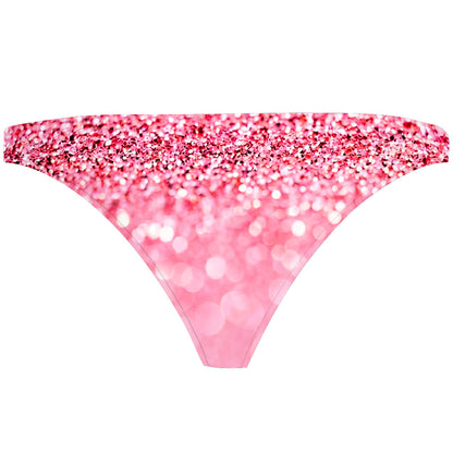 Rosé Glitter - Tieback Bikini Bottom