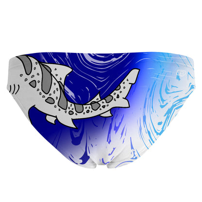 Sharkie Bandeau Bot Light Blue Dark Blue Light (Lisa R) - Bandeau Bikini Bottom