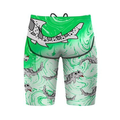 Sharkie Atlas Light Green (Landon) - Atlas Jammer Swimsuit