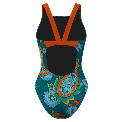 Kashmiri Paisleys Classic Strap Swimsuit, view 2