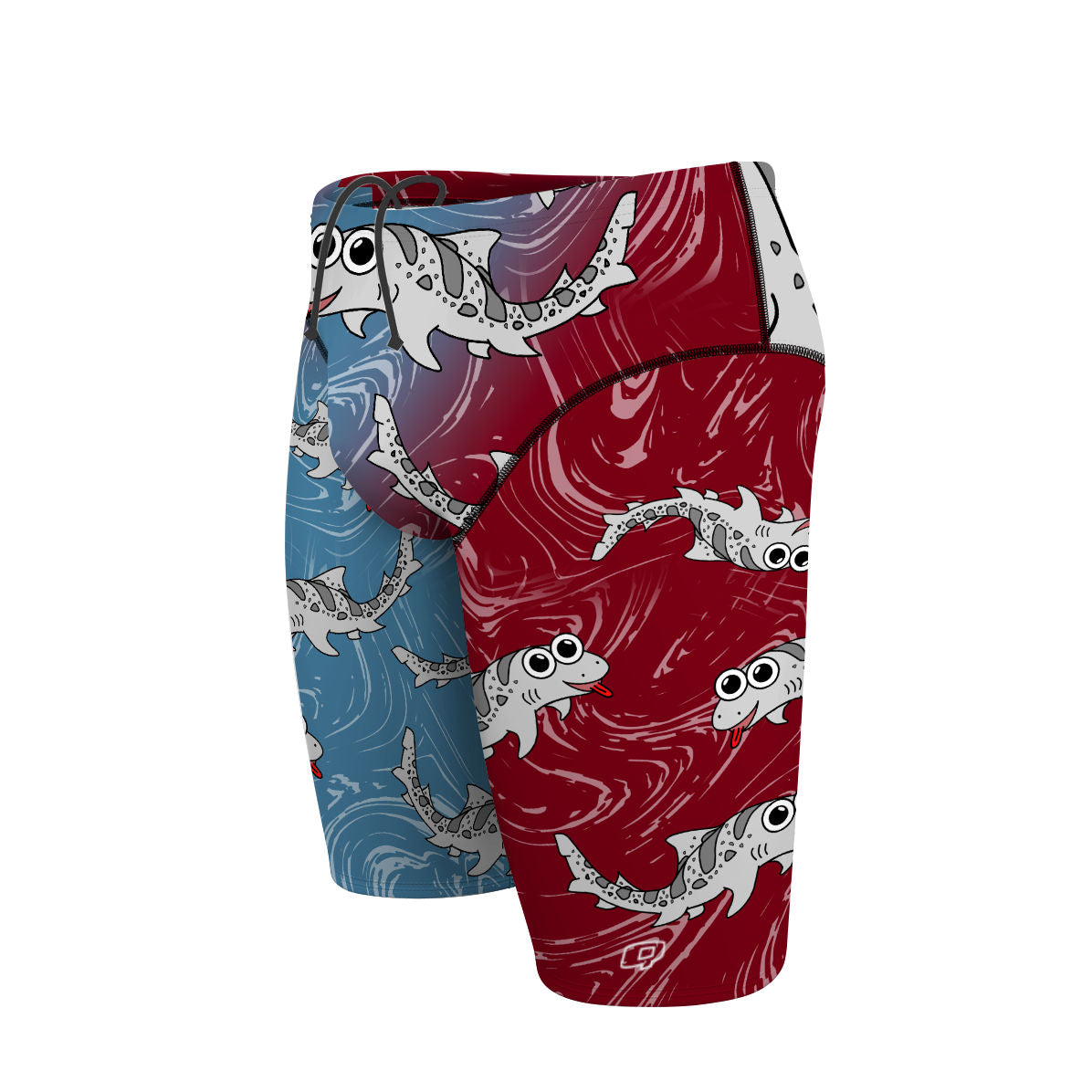 Sharkie Atlas Maroon Bluesteel Maroon Light (Ankit) - Atlas Jammer Swimsuit
