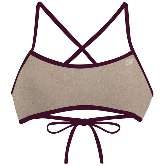Beige Suede -  Ciara Tieback Bikini Top