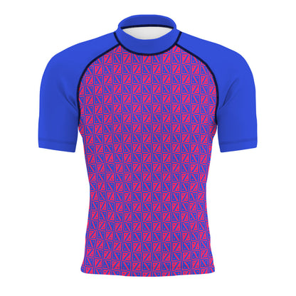 Diamond Grid - Men's Surf UPF50+ Short Sleeve Rash Guard