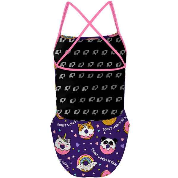 Donut Worry "X" Back Swimsuit, view 2