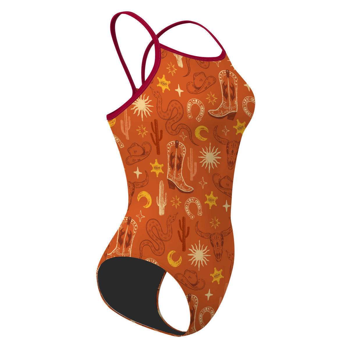 Western Sunset - Skinny Strap Swimsuit