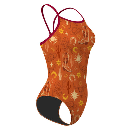 Western Sunset - Skinny Strap Swimsuit