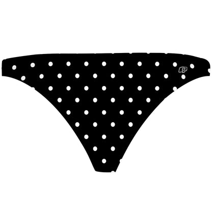 Black-White Polka Dots - Tieback Bikini Bottom