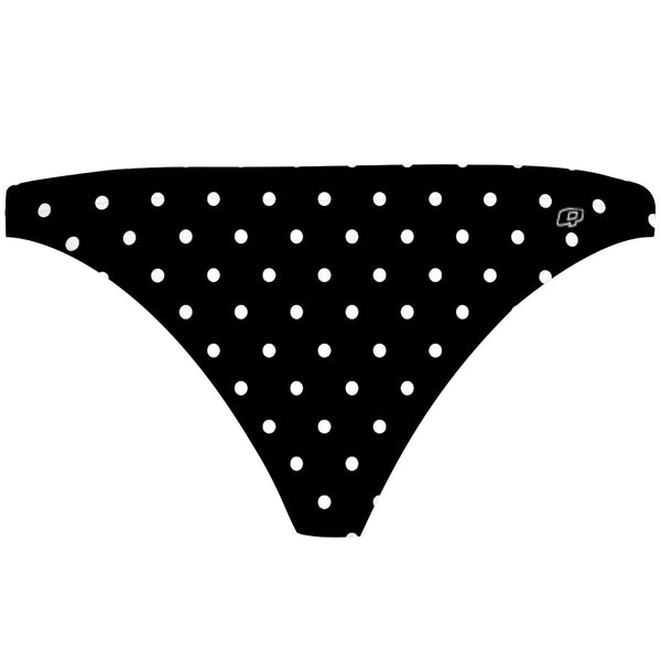 Black-White Polka Dots - Tieback Bikini Bottom