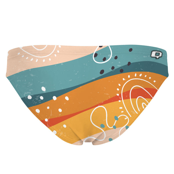 Sunset Stripes - Bandeau Bikini Bottom