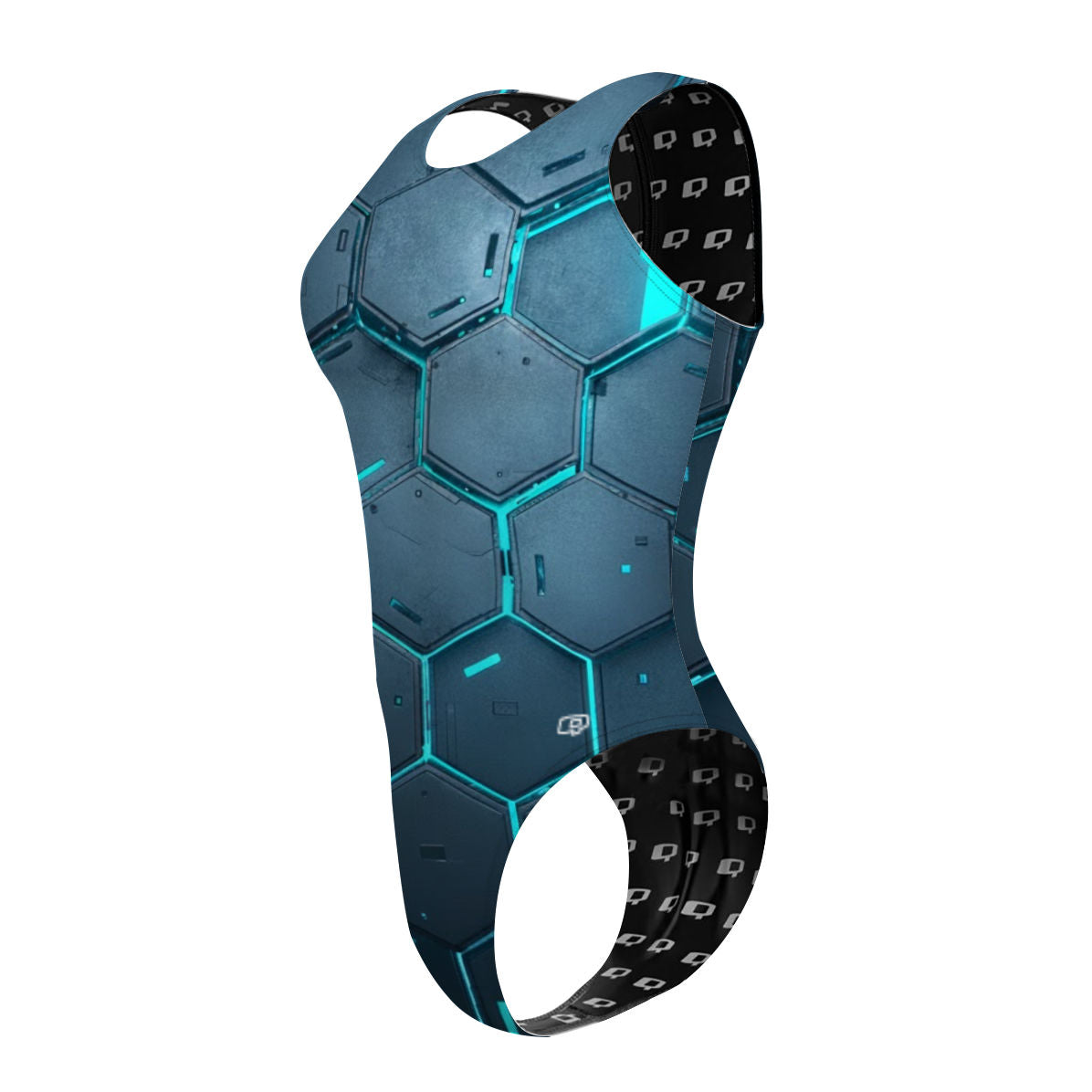 Blue Hex - Women's Waterpolo Swimsuit Cheeky Cut