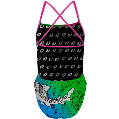Sharkie X Back Multicolor Dark (Michelle) - "X" Back Swimsuit
