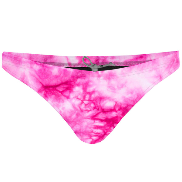 Tie Dye Pink Tieback Bikini Bottom