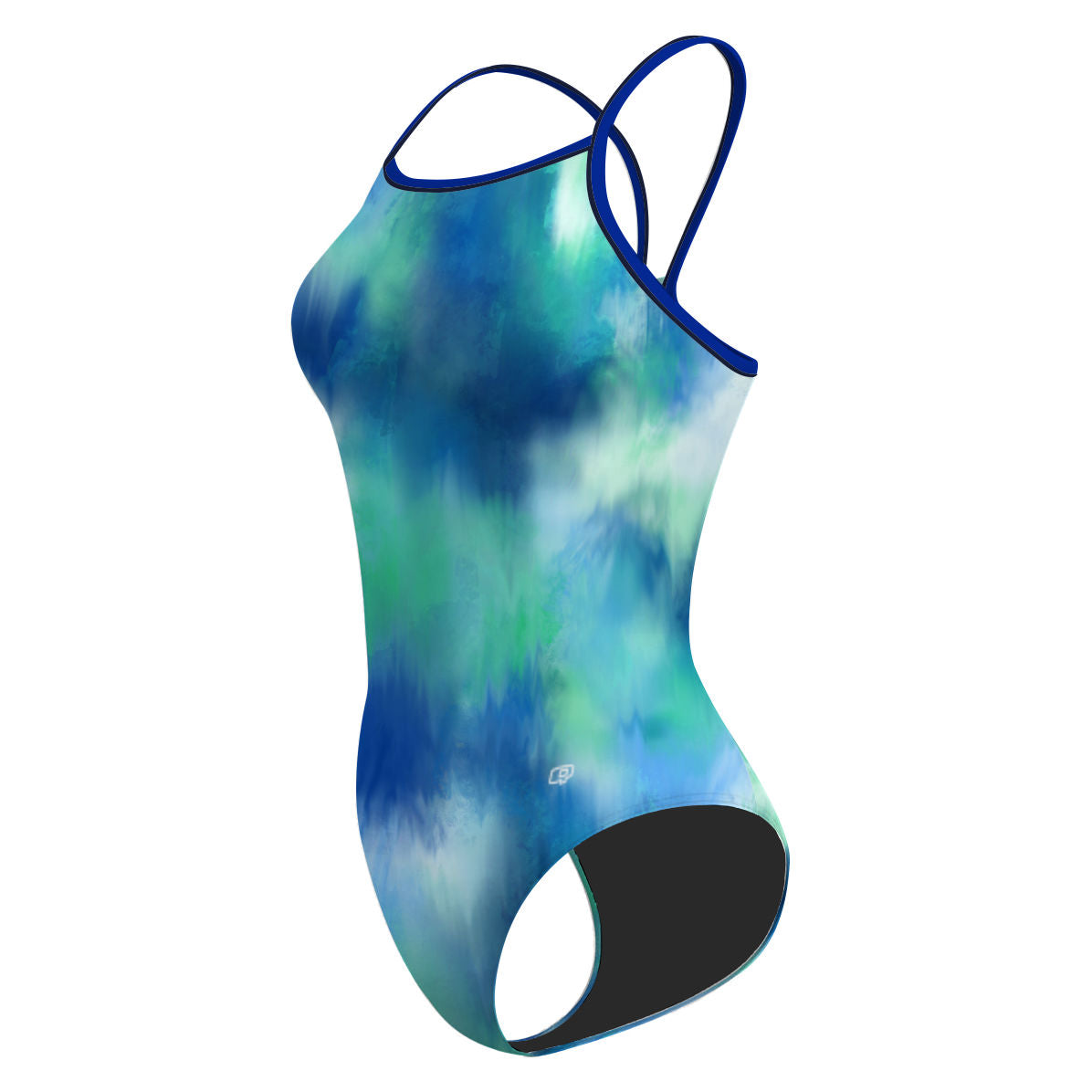 Ethereal watercolor Skinny Strap Swimsuit, view 4