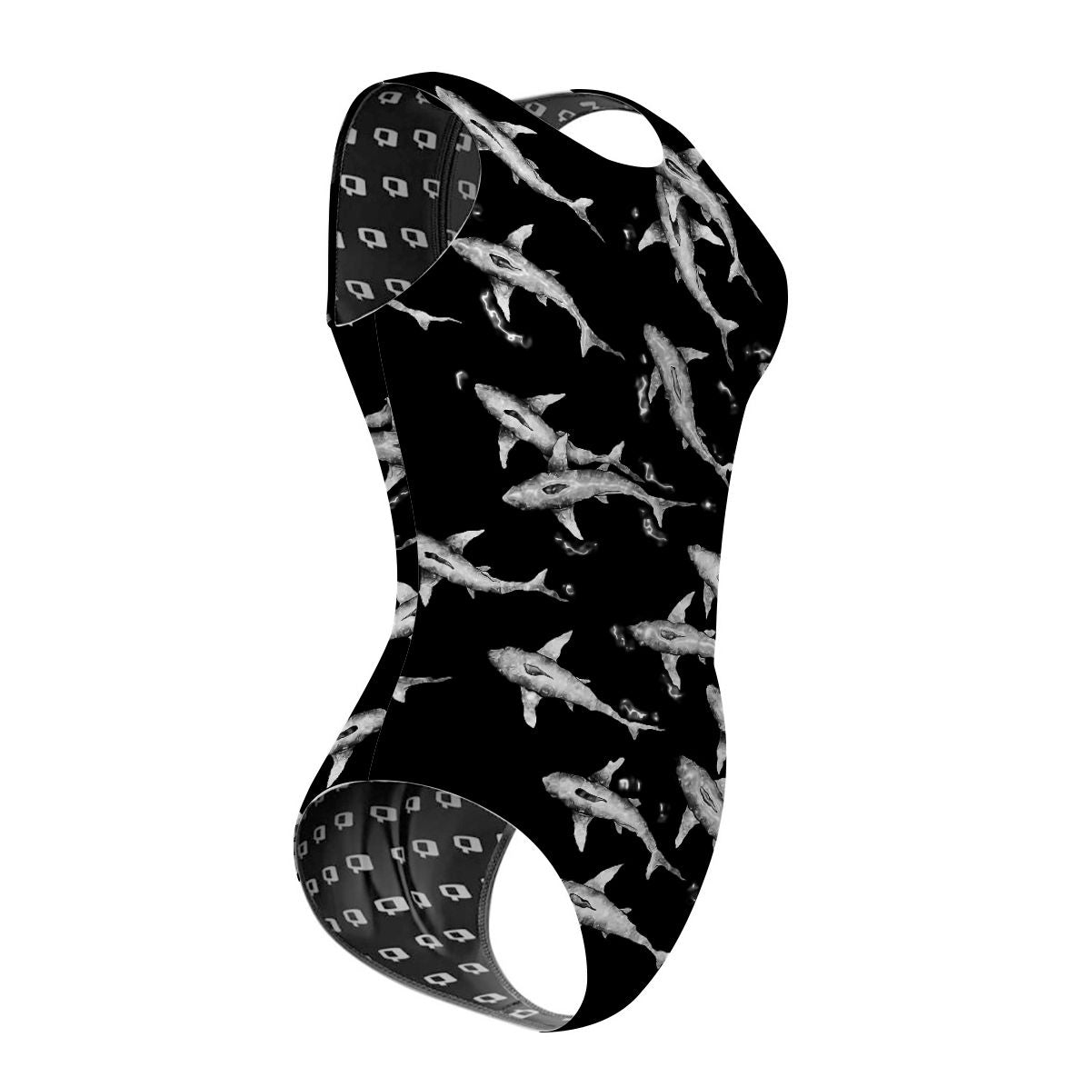 Shark Shiver - Women's Waterpolo Swimsuit Classic Cut