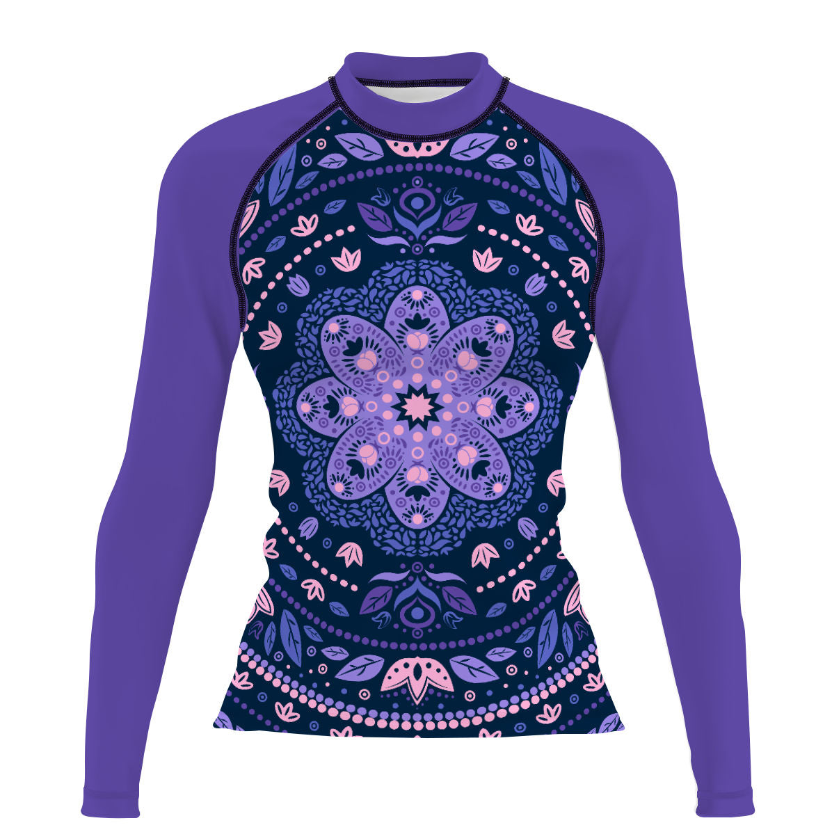 Delicated Mandala - Women's Surf UPF50+ Long Sleeve Rash Guard
