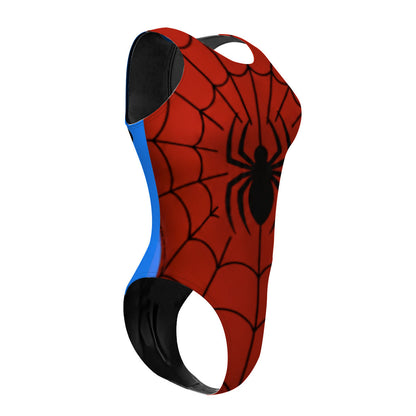 spider red and blue - Women's Waterpolo Swimsuit Cheeky Cut