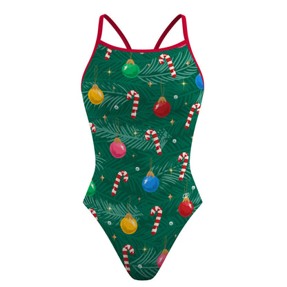 Colorful Christmas Tree - Skinny Strap Swimsuit