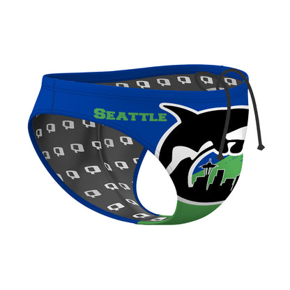 Blue green - Waterpolo Brief Swimsuit