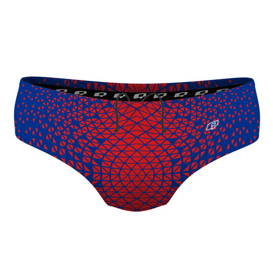 Blue/ Red Geometry - Classic Brief Swimsuit