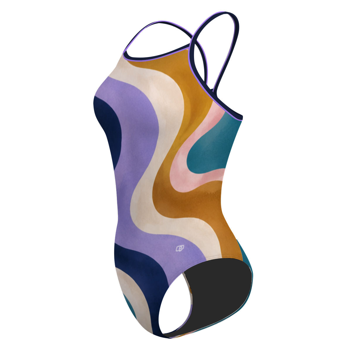 Retro Wave Skinny Strap Swimsuit, view 4