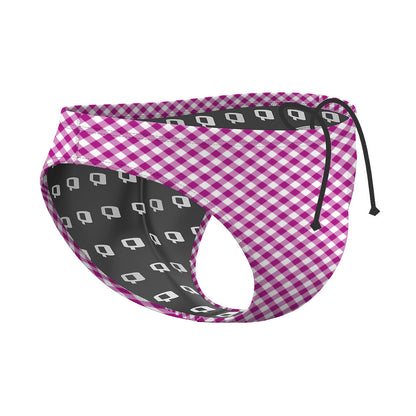 Gingham 40 - Waterpolo Brief Swimsuit